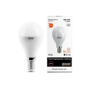 Лампа Gauss LED Elementary Globe 6W E14 3000K Улыбка Света